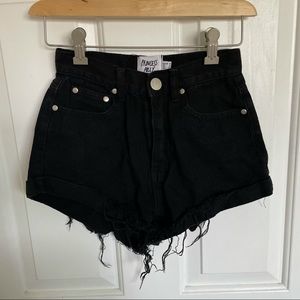Princess Polly Black Jean Shorts